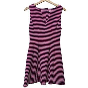 Lilly Pulitzer Mini Dress‎ Sz S Pink Blue Stripe Resort Preppy Sleeveless